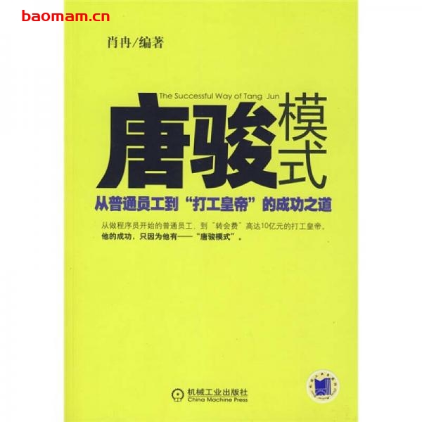 唐骏模式：从普通员工到“打工皇帝”的成功之道-作者: 肖冉-PDF电子书