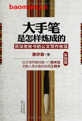 大手笔是怎样炼成的：资深老秘书的公文写作秘笈（实践篇）-作者: 谢亦森